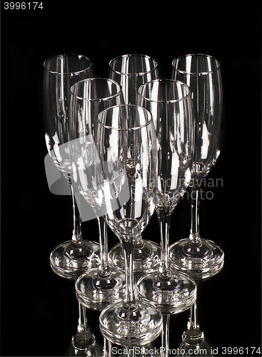 Image of empty glasses of champagne