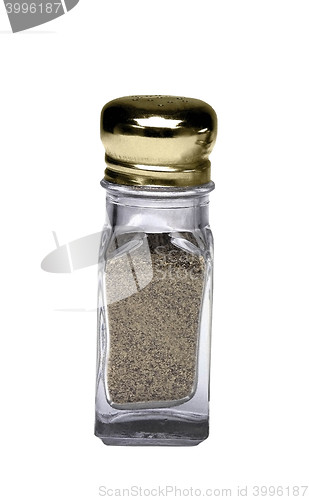 Image of pepper shaker on white background