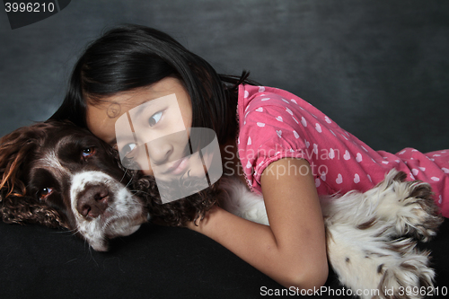 Image of Child and dog