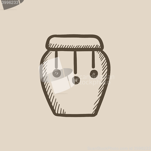 Image of Drum instrument sketch icon.