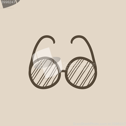 Image of Eyeglasses sketch icon.