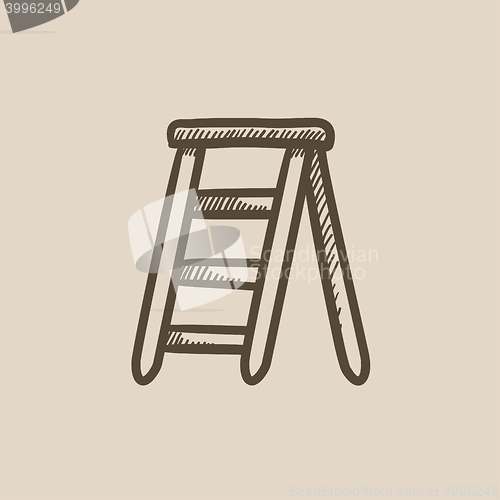 Image of Stepladder sketch icon.