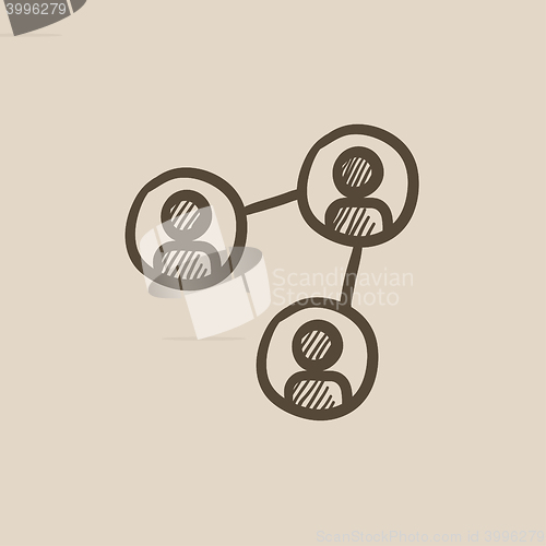 Image of Social network sketch icon.