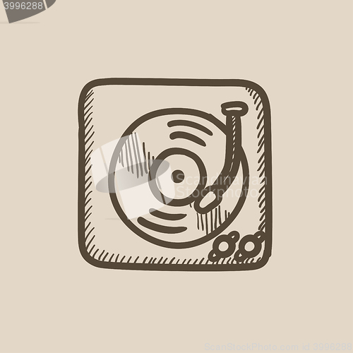 Image of Turntable sketch icon.