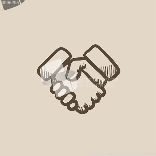 Image of Handshake sketch icon.