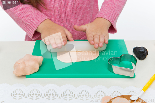 Image of Children making christmas cookies