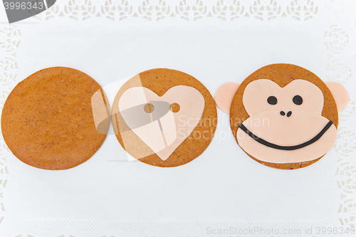 Image of Monkey shape ginger cookie