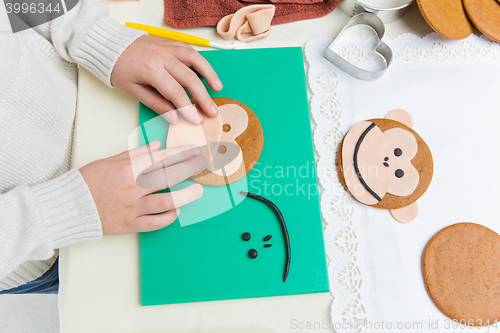 Image of Children making christmas gingerbread