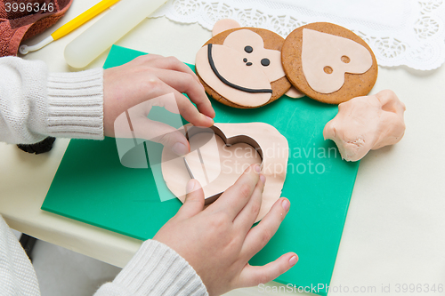 Image of Children making christmas gingerbread