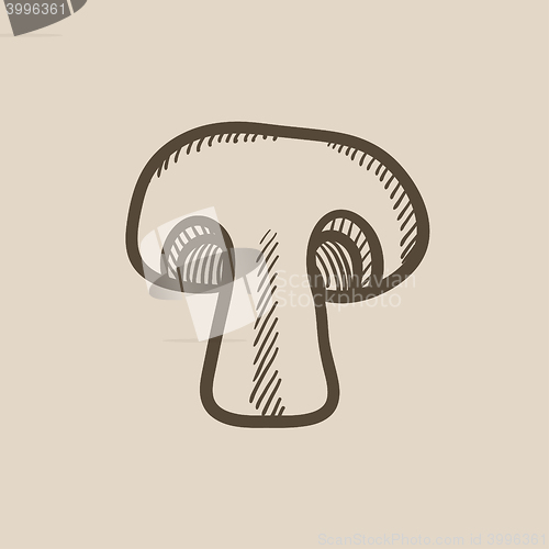 Image of Mushroom sketch icon.