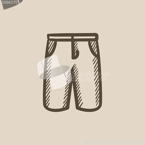 Image of Male shorts sketch icon.