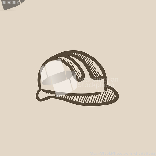 Image of Hard hat sketch icon.