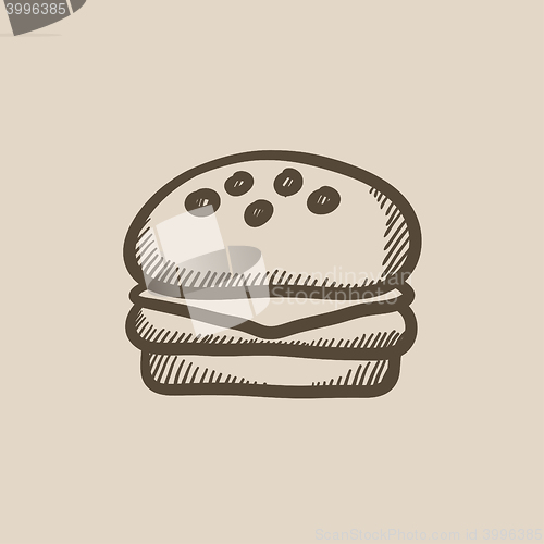 Image of Hamburger sketch icon.