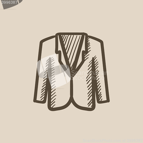 Image of Male jacket sketch icon.