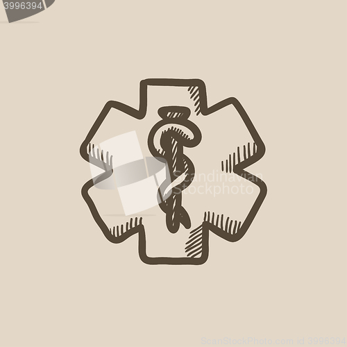 Image of Medical symbol sketch icon.