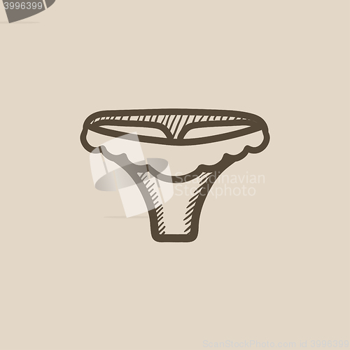 Image of Panties sketch icon.