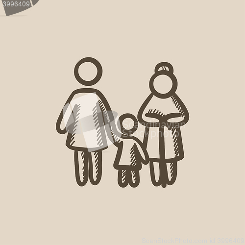 Image of Family sketch icon.