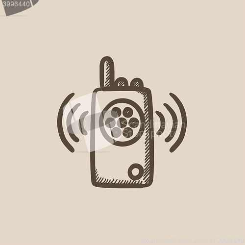 Image of Radio set sketch icon.