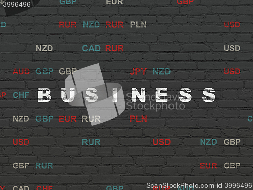 Image of Business concept: Business on wall background