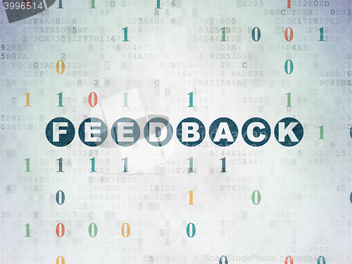 Image of Business concept: Feedback on Digital Data Paper background