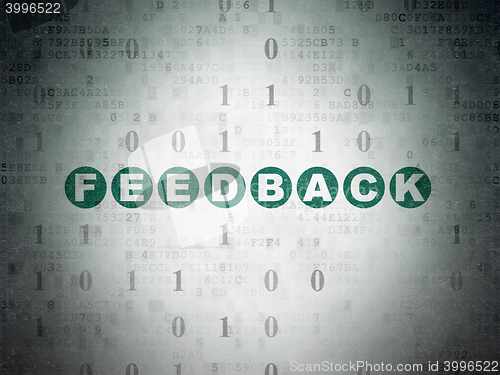 Image of Business concept: Feedback on Digital Data Paper background