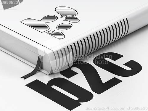 Image of Finance concept: book Business Meeting, B2c on white background