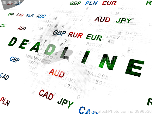 Image of Finance concept: Deadline on Digital background