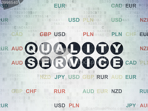 Image of Business concept: Quality Service on Digital Data Paper background