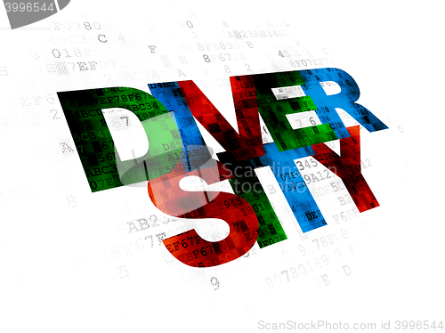 Image of Finance concept: Diversity on Digital background