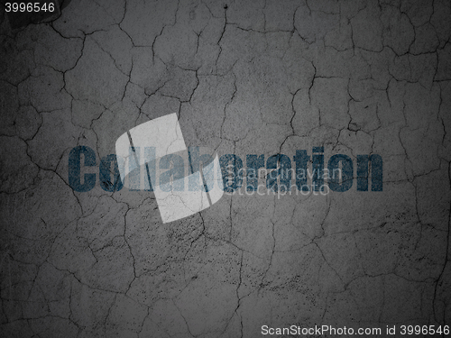 Image of Finance concept: Collaboration on grunge wall background