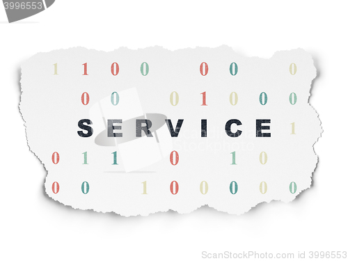 Image of Business concept: Service on Torn Paper background