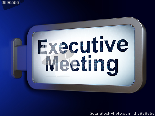 Image of Business concept: Executive Meeting on billboard background