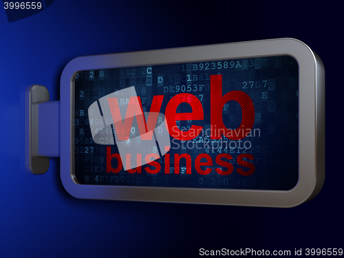 Image of Web design concept: Web Business on billboard background