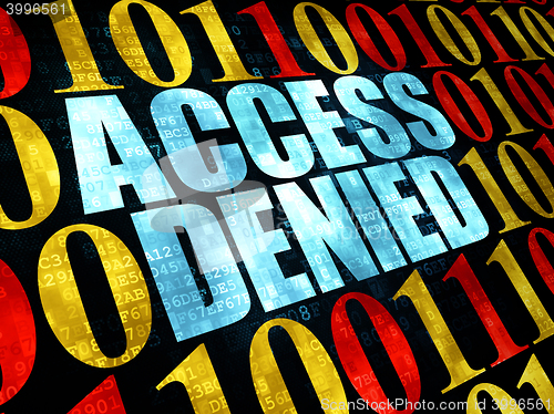 Image of Security concept: Access Denied on Digital background