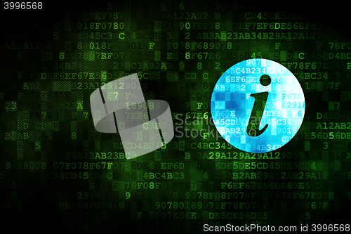 Image of Web development concept: Information on digital background