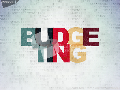 Image of Business concept: Budgeting on Digital Data Paper background