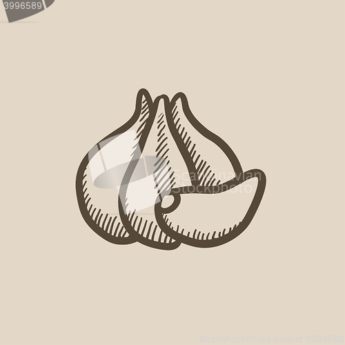 Image of Garlic sketch icon.