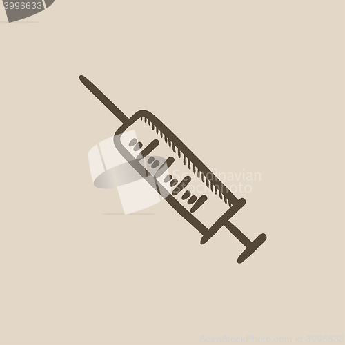 Image of Syringe sketch icon.