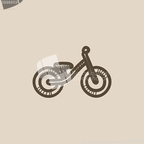 Image of Child bike sketch icon.