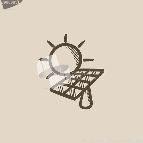 Image of Solar energy sketch icon.