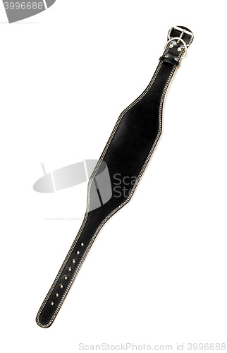 Image of New black belt isolated on white background