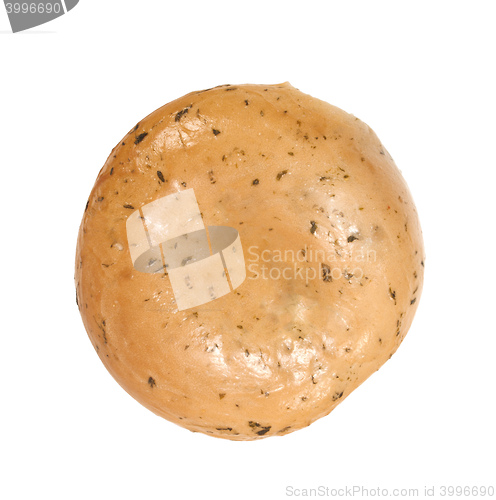 Image of One roll bread isolated on white background