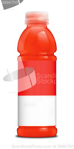 Image of Carrot juice bottle on a white background