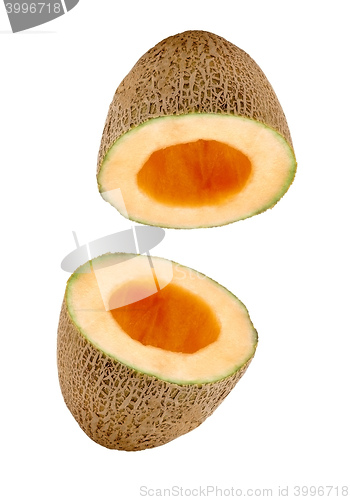 Image of cantaloupe melon isolated