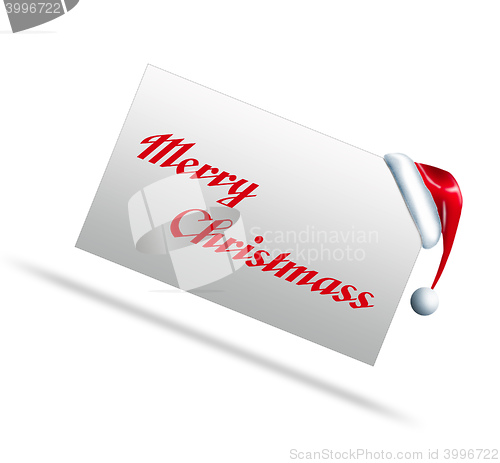 Image of merry christmas written on paper