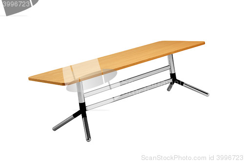 Image of wooden table isolated