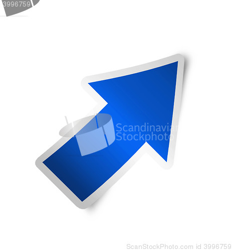 Image of Right arrow icon blue, isolated