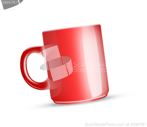 Image of Tea mug red isolated on white background