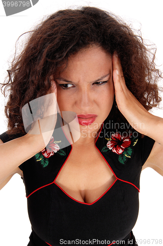 Image of Woman having a big migraine.
