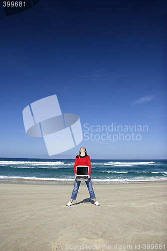 Image of Woman with a Laptop